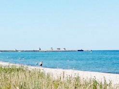 Bild vom Strand mit Blick auf Olpenitz